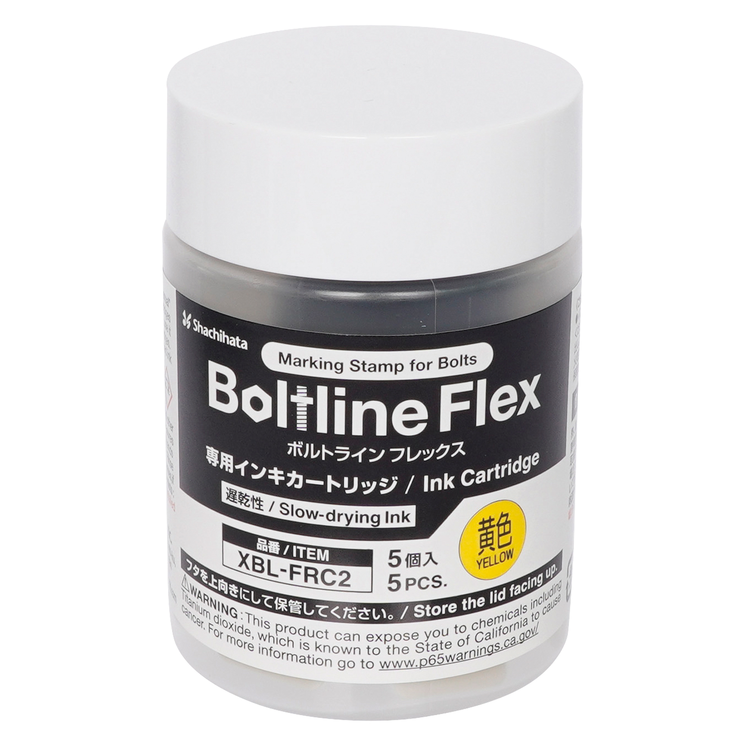 ボルトライン フレックス用 インキカートリッジ 5個パック 黄色