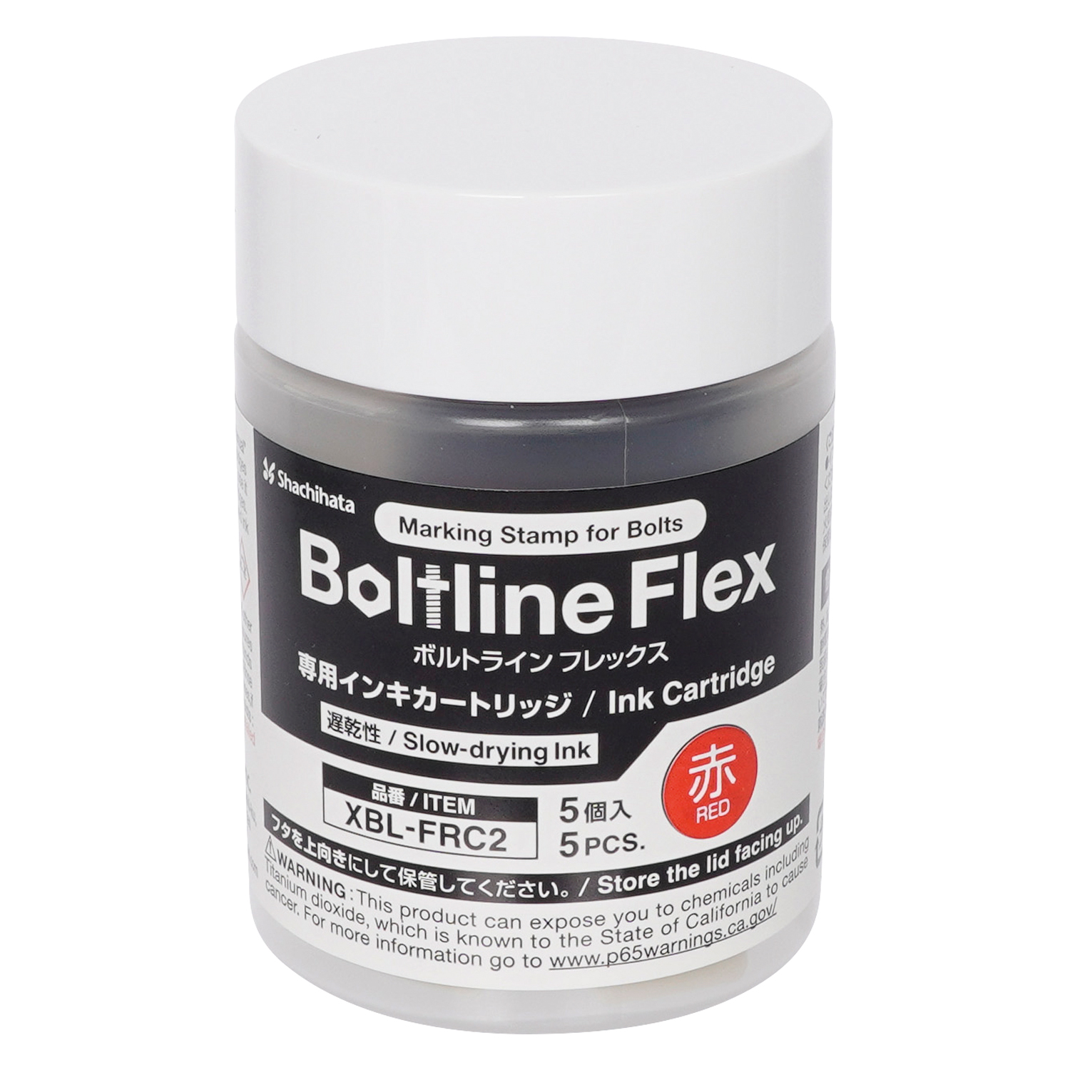 ボルトライン フレックス用 インキカートリッジ 5個パック 赤