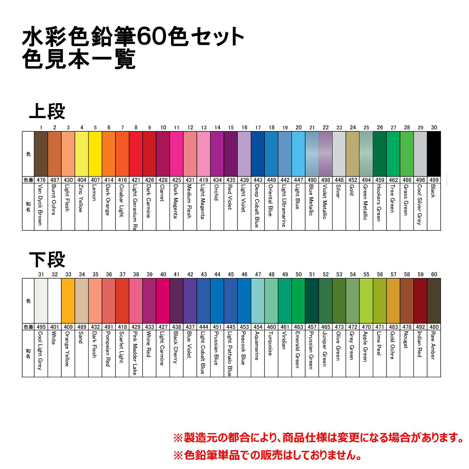 ファーバーカステル 水彩色鉛筆 60色セット|TFC-WCP/60C|商品カタログ 